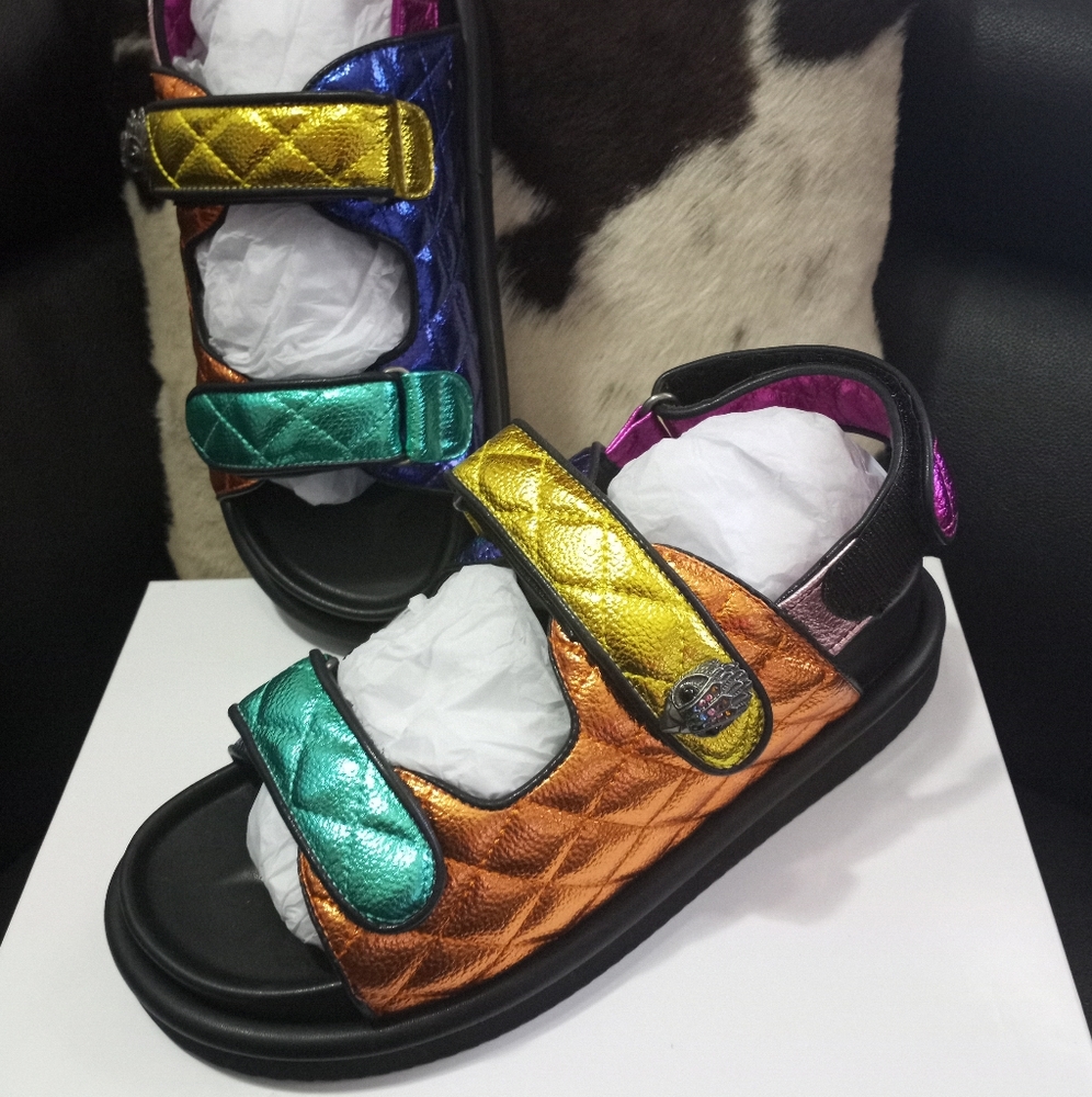 Kurt Geiger London (Brand New) size 9M matilic multicolor women sandals